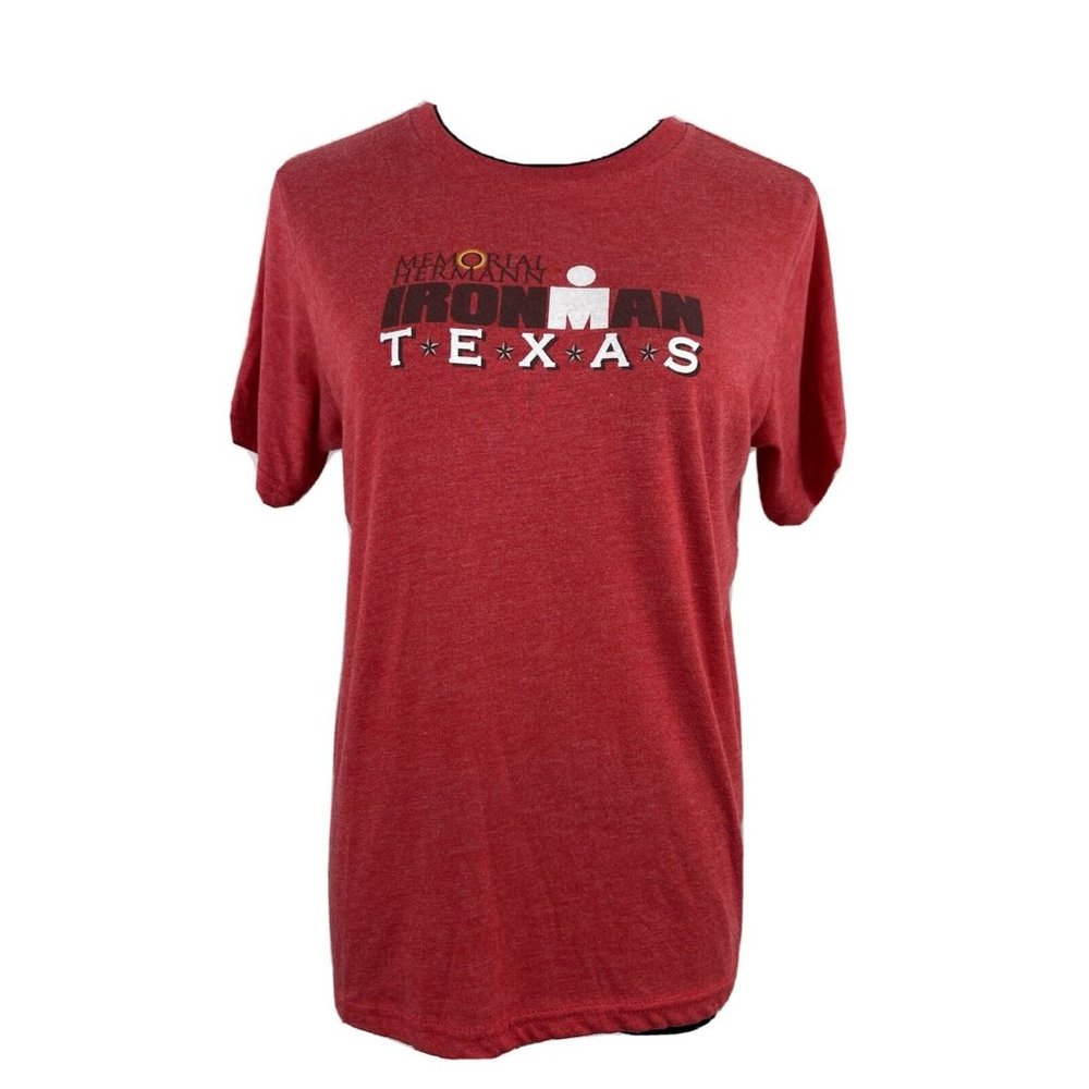 Ironman Texas Womens T-Shirt Red Memorial Hermann Size XL‎